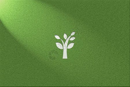 LOGO设计绿色环保健康草地背景树设计图片