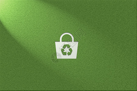 绿色环保健康草地背景垃圾循环利用logo背景图片