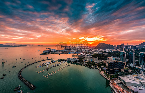 深圳海港醉美夕阳红图片