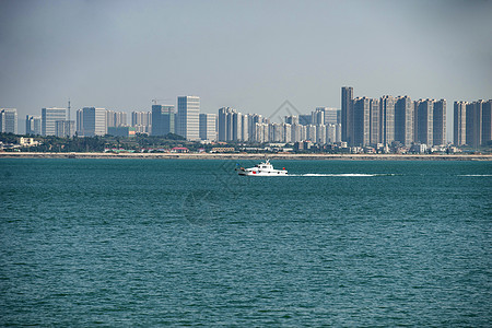 城市景色厦门城市海景和高楼大厦背景