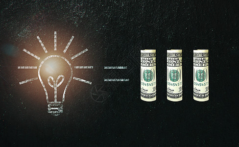 灯泡钱好的主意衡量得到的金钱设计图片