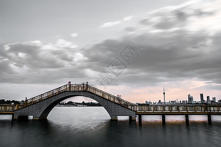 沙巴水上建筑水上栈道背景