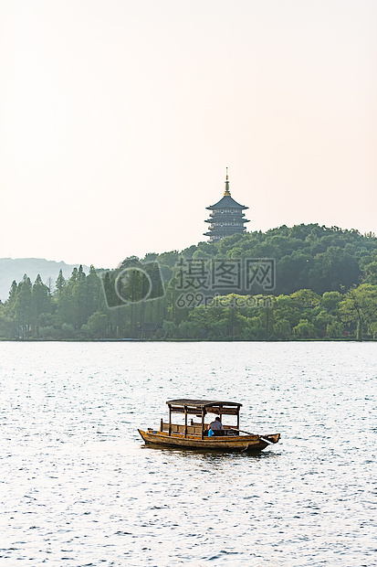 杭州西湖清晨图片