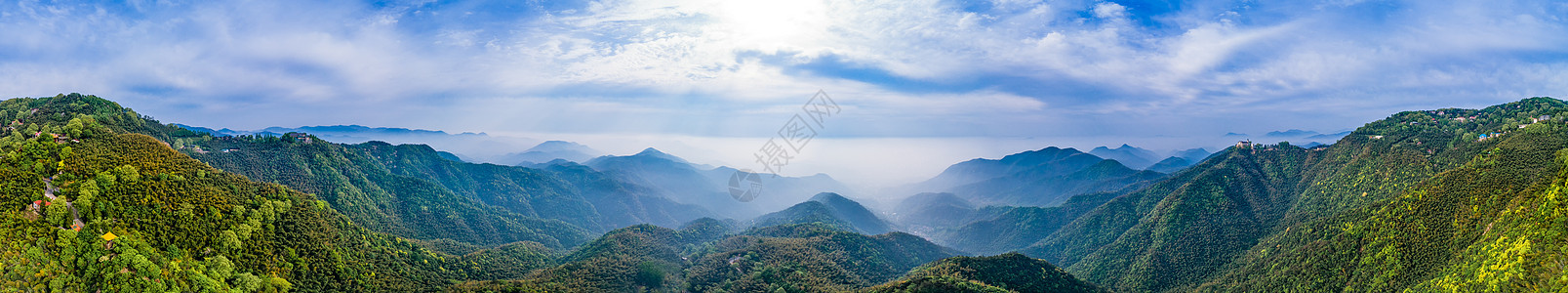 莫干山顶峰全景自然风景旅游高清图片素材