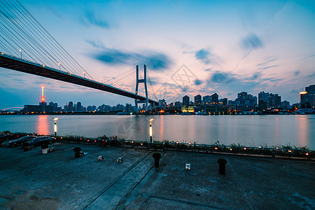 南浦大桥夜景拍摄图片