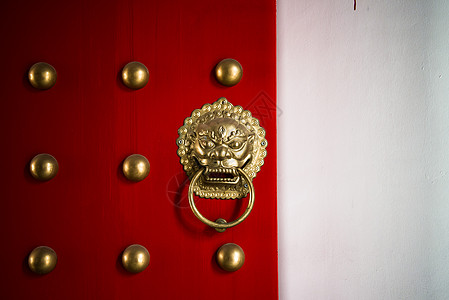 铜金色传统的门背景