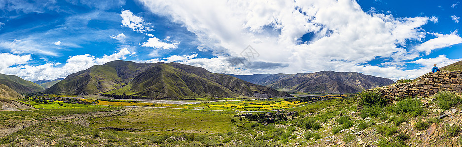 西藏蓝天白云背景