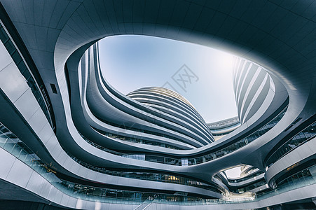 北京CBD现代商务创意建筑摄影背景