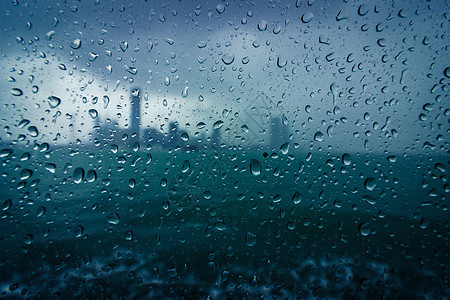 玻璃雨滴背景图片