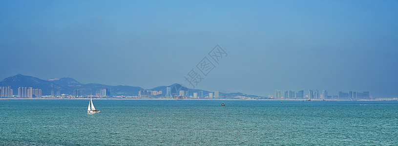 帆船夏令营海与船背景