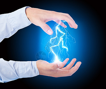 掌上闪电背景图片