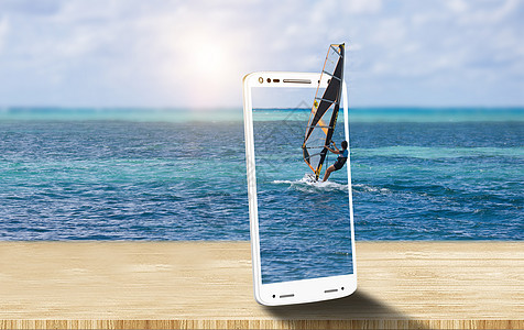 手机冲浪背景图片