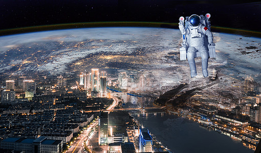 地球上的宇航员高清图片