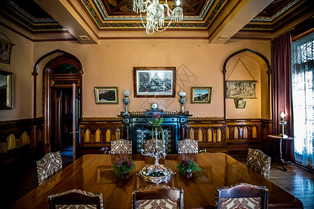 新西兰古堡拉纳克城堡餐厅高清图片