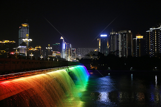 夜景 南宁 华灯初上图片