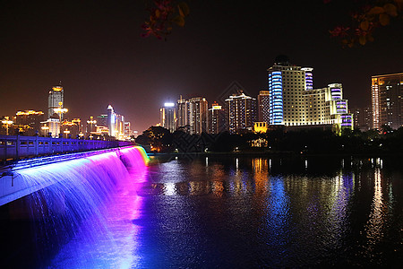 夜景 南宁 华灯初上高清图片