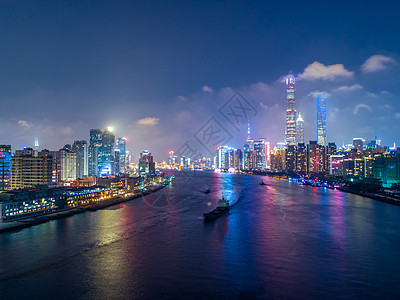 上海的城市夜景高楼大厦图片