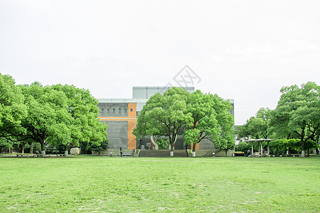 苏州大学安静的大学校园风光背景