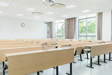 季校园空荡荡的大学教室背景图片