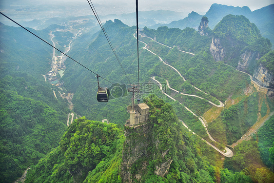 张家界天门山索道图片