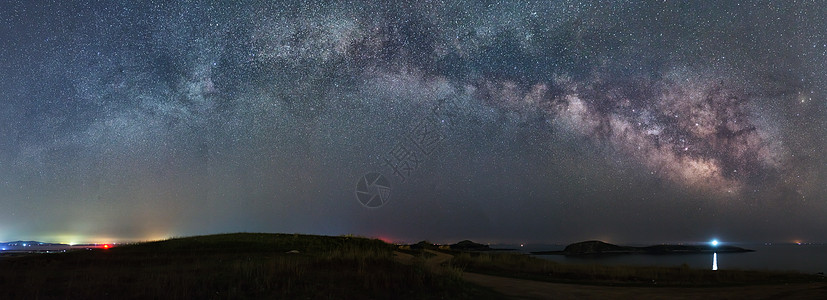 蟹银河 星空 星星背景