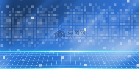 蓝色科技商务banner背景图片