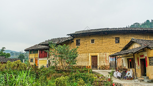 福建永定土楼背景图片