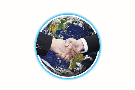 环境保护宣握手地球设计图片