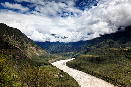 西藏雅鲁藏布江大峡谷背景