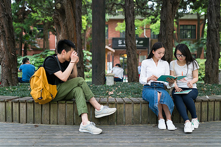 校园人像照片背景图片