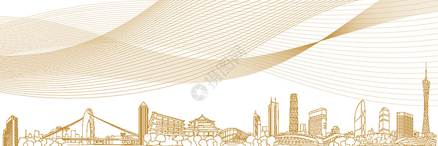 新一线城市城市商务科技地产广告背景设计图片