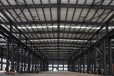 钢结构鸟巢工厂内景背景