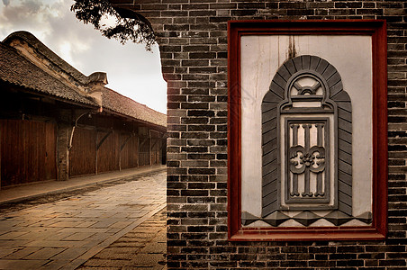 砖墙建筑四川安仁古镇上的民国风情老街道背景