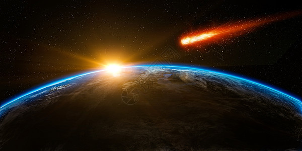 彗星冲击地球背景图片