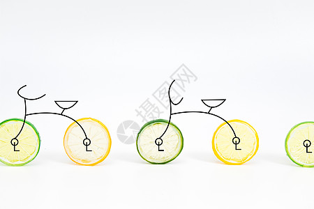 柠檬创意自行车图片