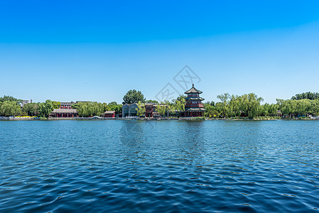 北京什刹海风光背景