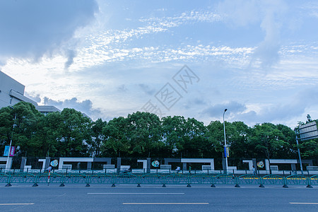 四川城市城市傍晚马路天空背景素材背景