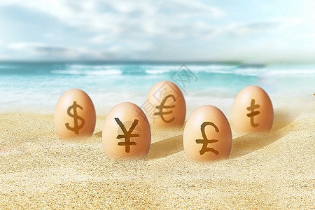 鸡蛋背景理财之道设计图片