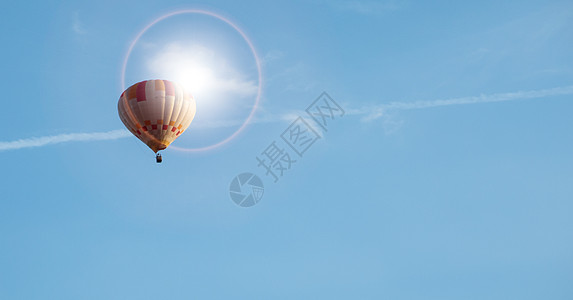 气球光源蓝天素材背景图片