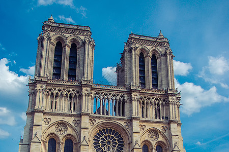 巴黎圣母院背景图片