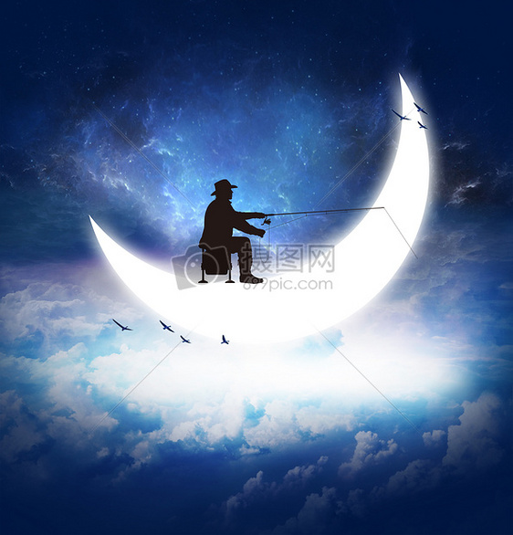 月亮垂钓