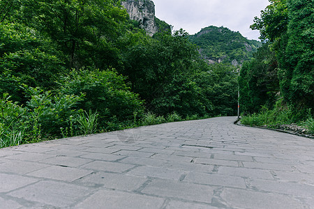 景区内清新公路风景图片