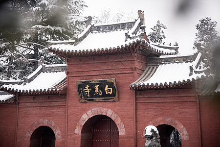 佛教信仰风雪白马寺-千年古刹背景