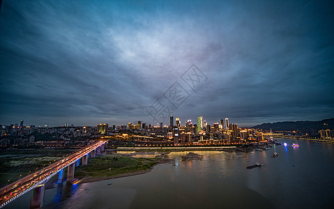 重庆江边夜景图片