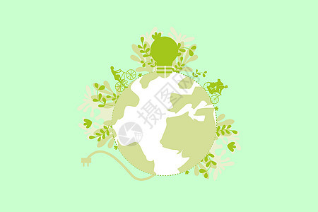数据地球图形绿色背景图片