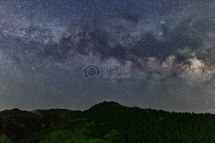 山里的星空 星星 银河图片