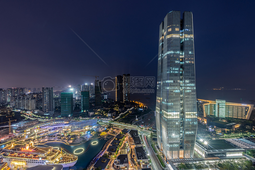 蛇口海上世界的夜景图片