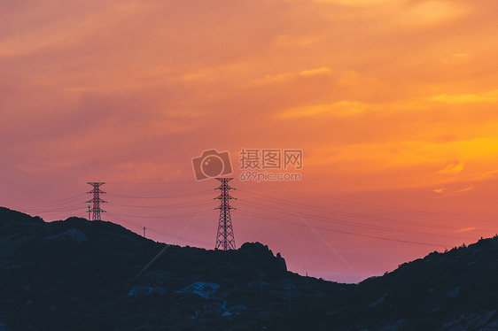 山上日出日落夕阳图片