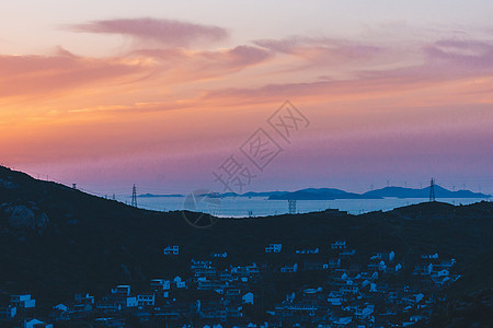 山上日出日落夕阳背景图片