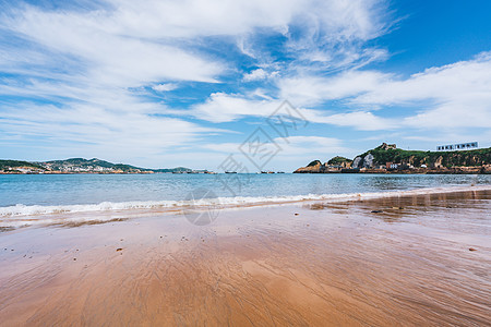 沙滩蓝天海岸海岛沙滩海湾背景